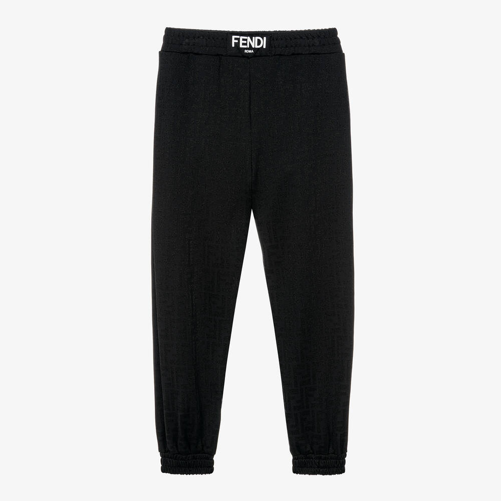 Fendi-جوغرز تينز مزيج قطن لون أسود | Childrensalon Outlet