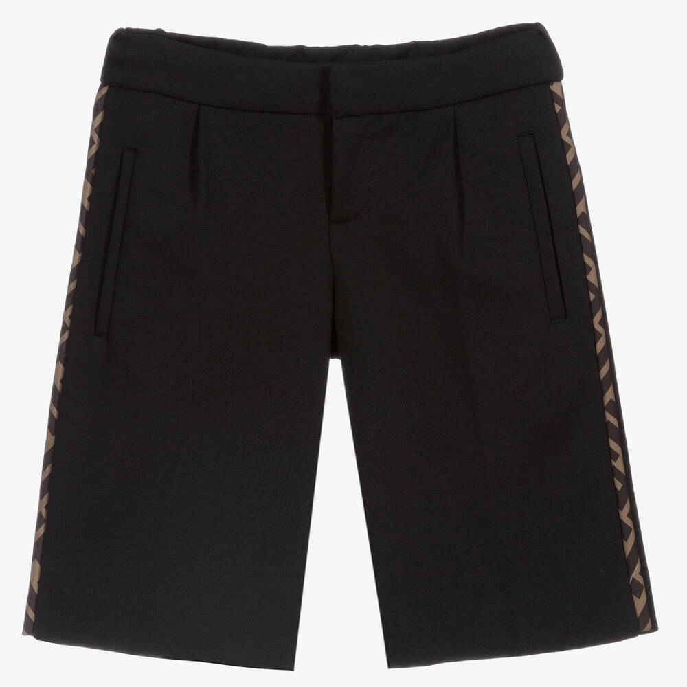 Fendi - Schwarze Teen Logo-Shorts | Childrensalon