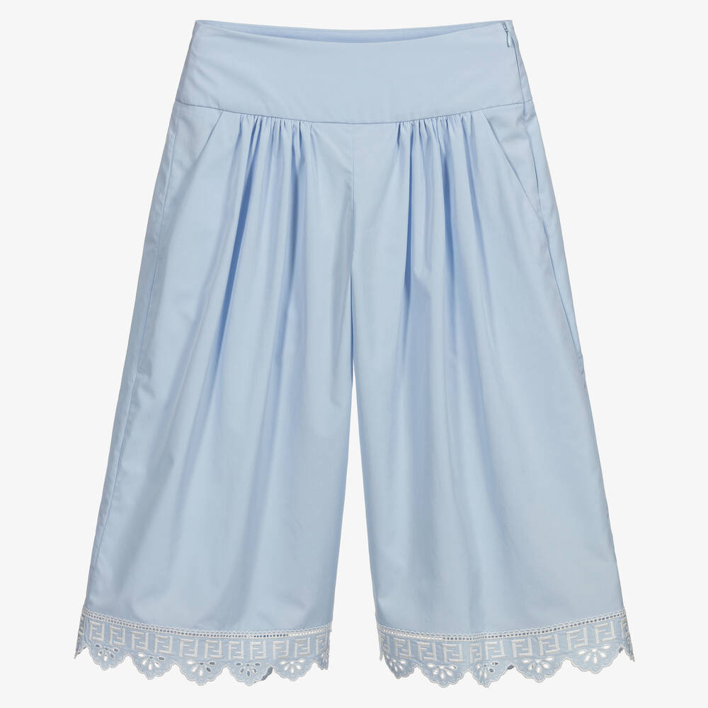 Fendi - Jupe-culotte bleue FF Ado  | Childrensalon