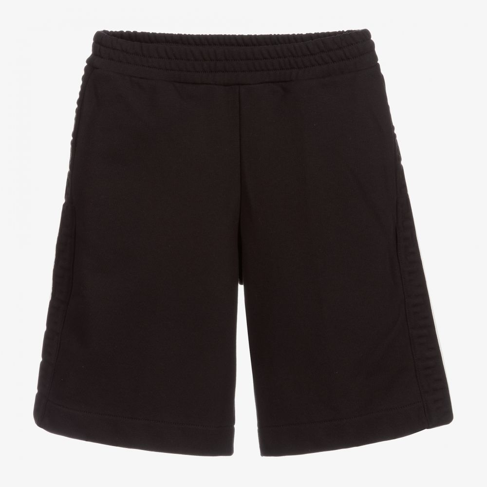 Fendi - Teen Boys Black Logo Shorts | Childrensalon