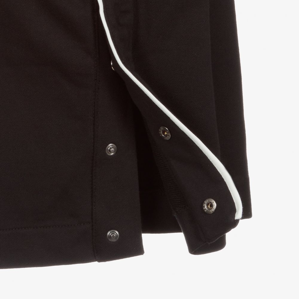 فندي-شورت تينز ولادي قطن لون أسود | Childrensalon Outlet