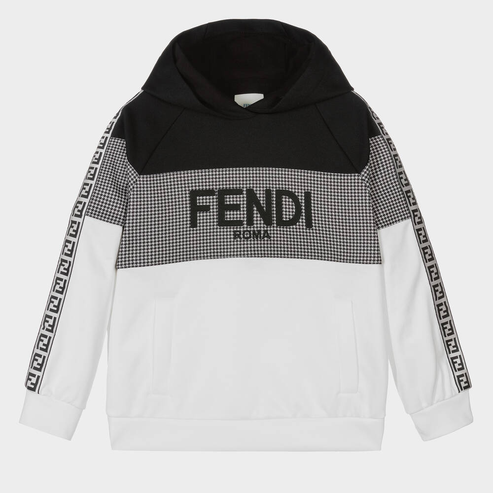 Fendi - Sweat à capuche pied-de-poule ado | Childrensalon