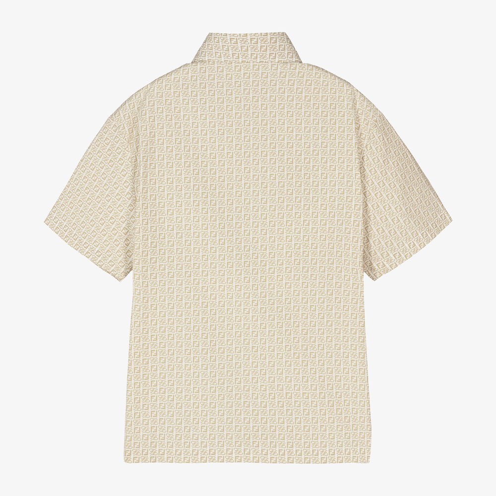 Fendi-Кремовая рубашка FF для подростков | Childrensalon Outlet