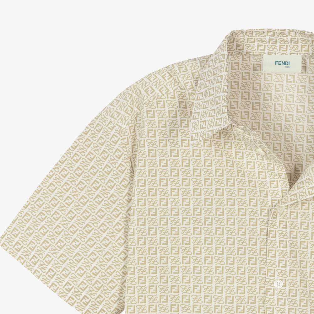 Fendi-Кремовая рубашка FF для подростков | Childrensalon Outlet
