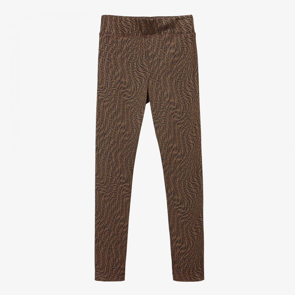 Fendi - Legging marron FF Ado | Childrensalon