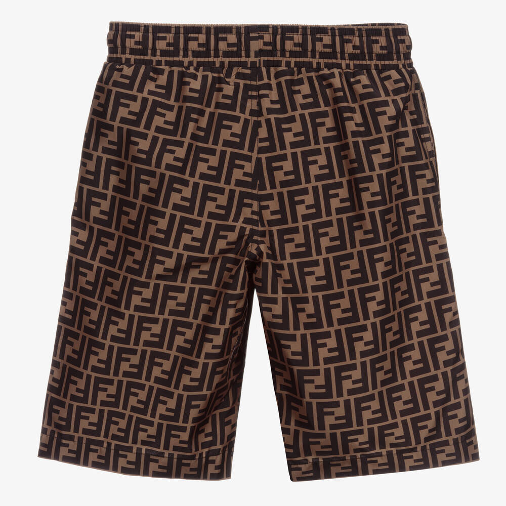 Fendi ff logo swim on sale shorts