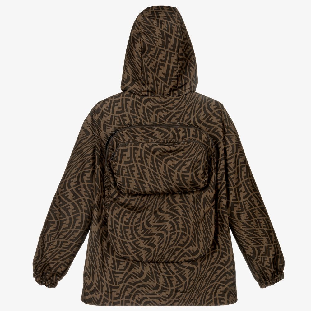 Fendi-Teen FF Logo Back Pack Jacket | Childrensalon Outlet