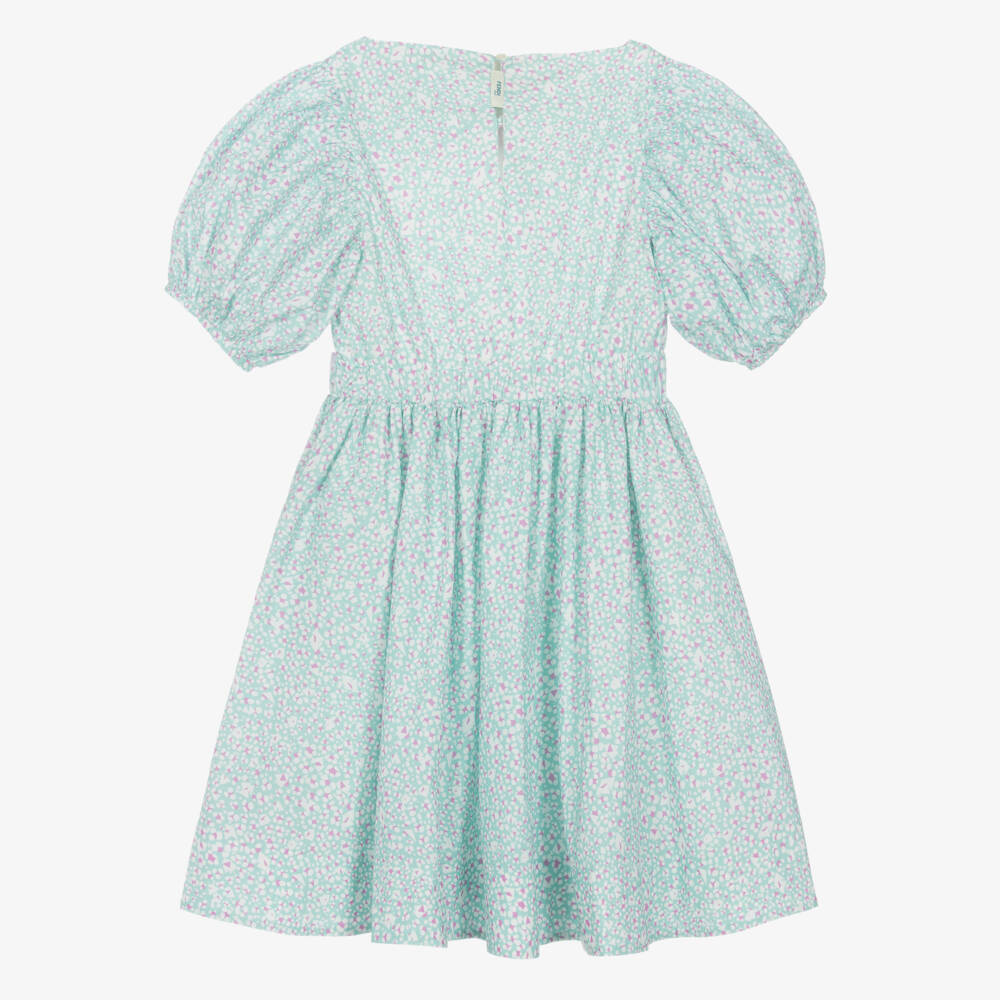 Fendi-Teen Girls Aqua Blue Cotton Dress | Childrensalon Outlet