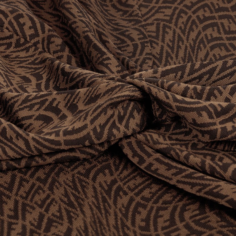 Fendi-فستان  فيسكوز جيرسي لون بني | Childrensalon Outlet