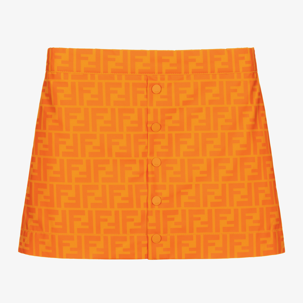 Fendi - Teen Girls Orange FF Skirt | Childrensalon