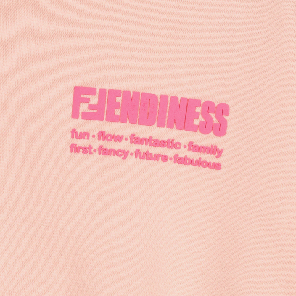 Fendi Teen Girls Pink Cropped Hoodie Childrensalon Outlet