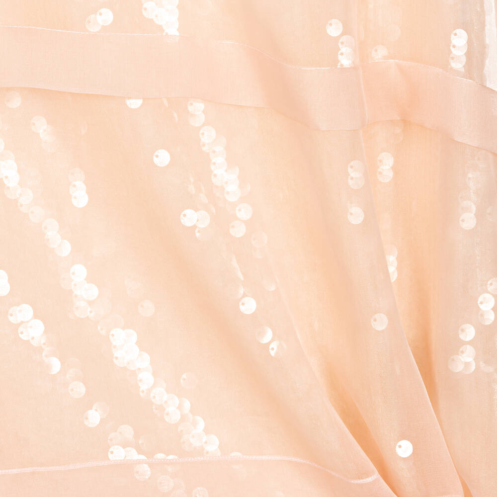 Fendi-Розовое платье из органзы с пайетками | Childrensalon Outlet