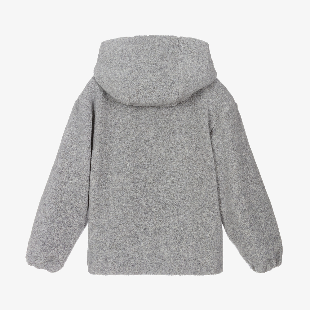 Fendi Teen Grey Wool Hoodie Childrensalon Outlet