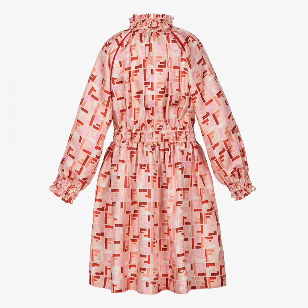 Fendi logo top print dress