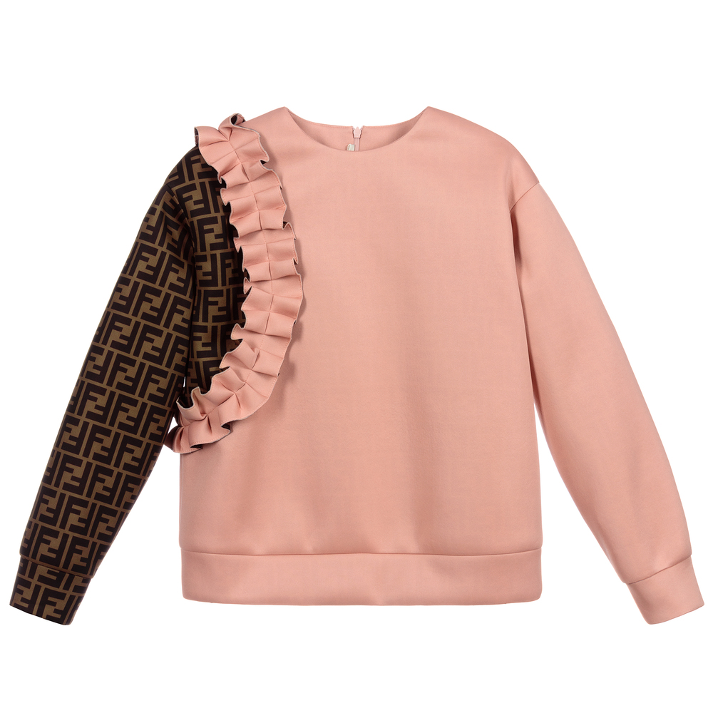 Fendi - Teen Pink FF Logo Sweatshirt | Childrensalon