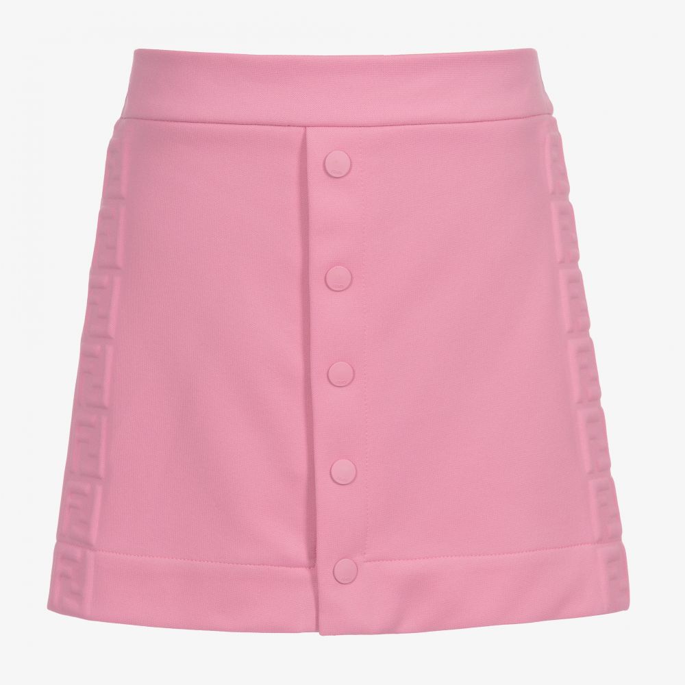 Fendi - Teen Pink Jersey Logo Skirt  | Childrensalon