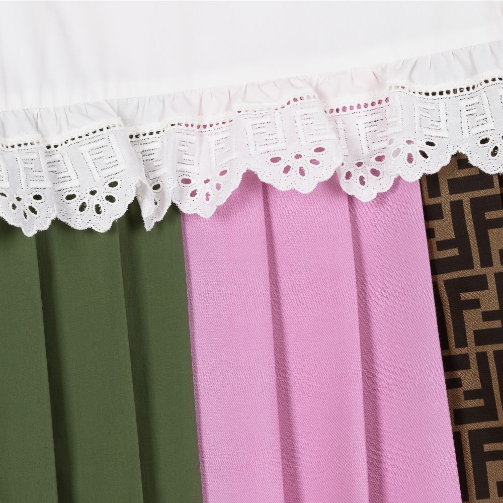 Fendi-Teen White Silk Shirt Dress | Childrensalon Outlet