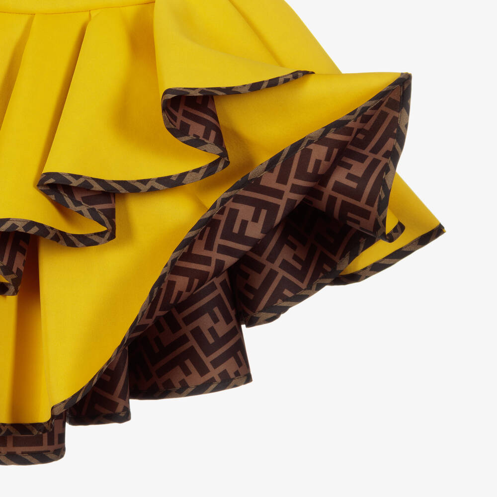 Fendi black on sale neoprene ruffle skirt