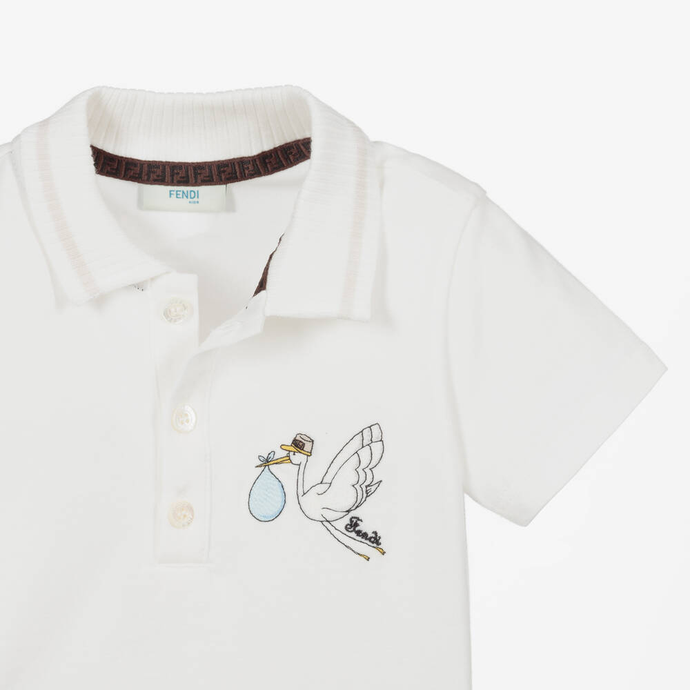 fendi white polo