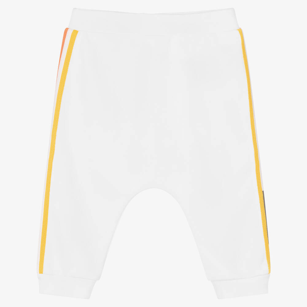 Fendi-White Cotton Baby Trousers | Childrensalon Outlet