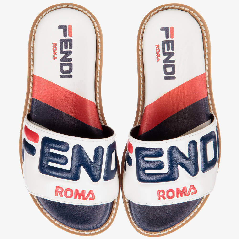 Fendi fila slippers hotsell
