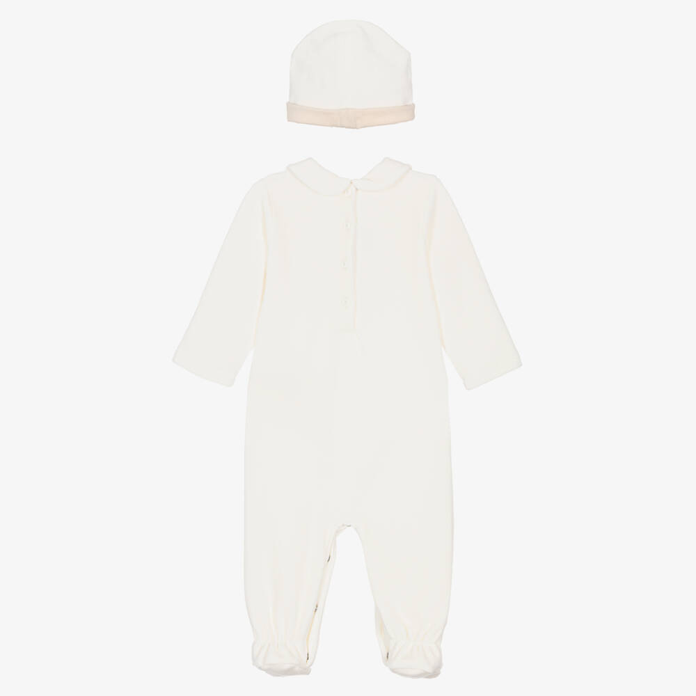 Fendi-White Velour Baby Outfit Set | Childrensalon Outlet