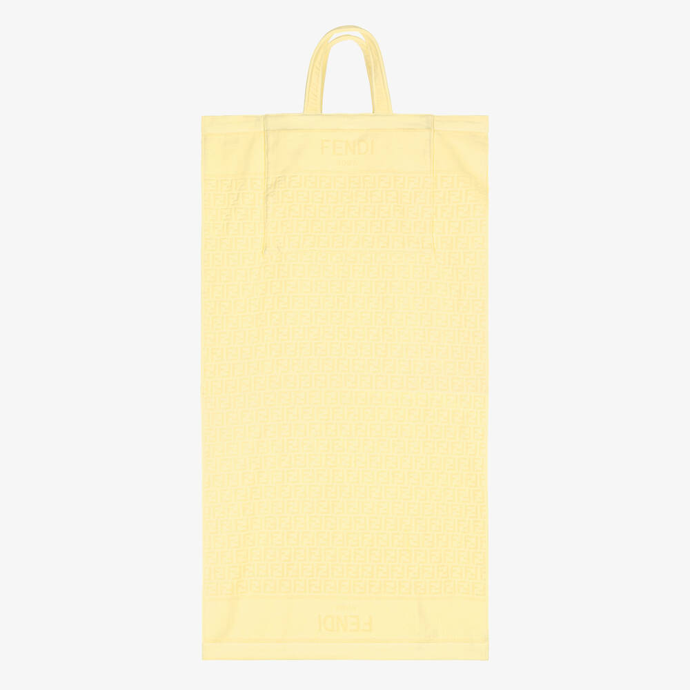 Fendi - Yellow FF Logo Fold-Up Towel (146cm) | Childrensalon
