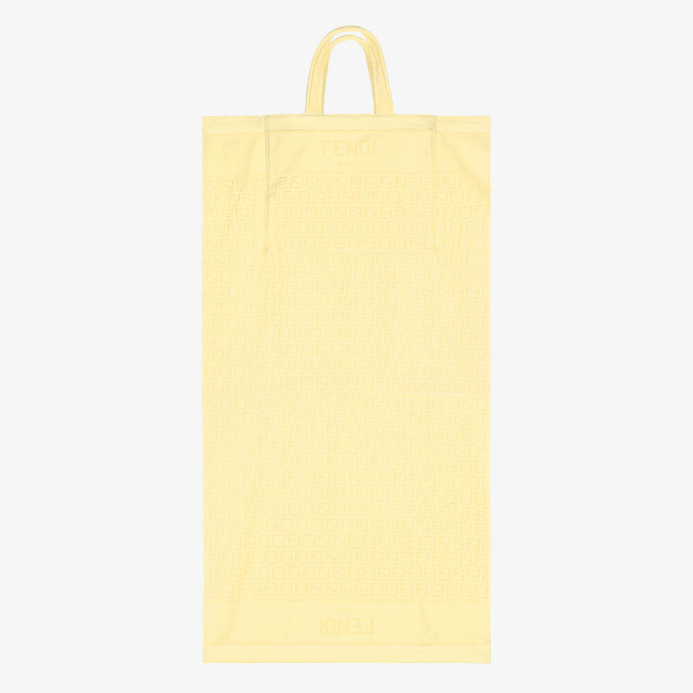 Fendi-Yellow FF Logo Fold-Up Towel (146cm) | Childrensalon Outlet