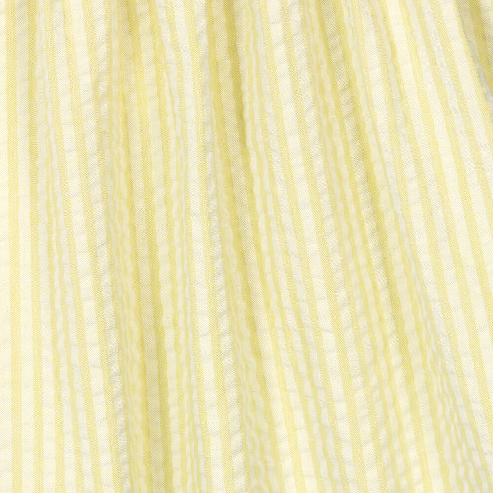 فينا إيجيريك-Baby Girls Green Cotton Seersucker Dress | Childrensalon Outlet