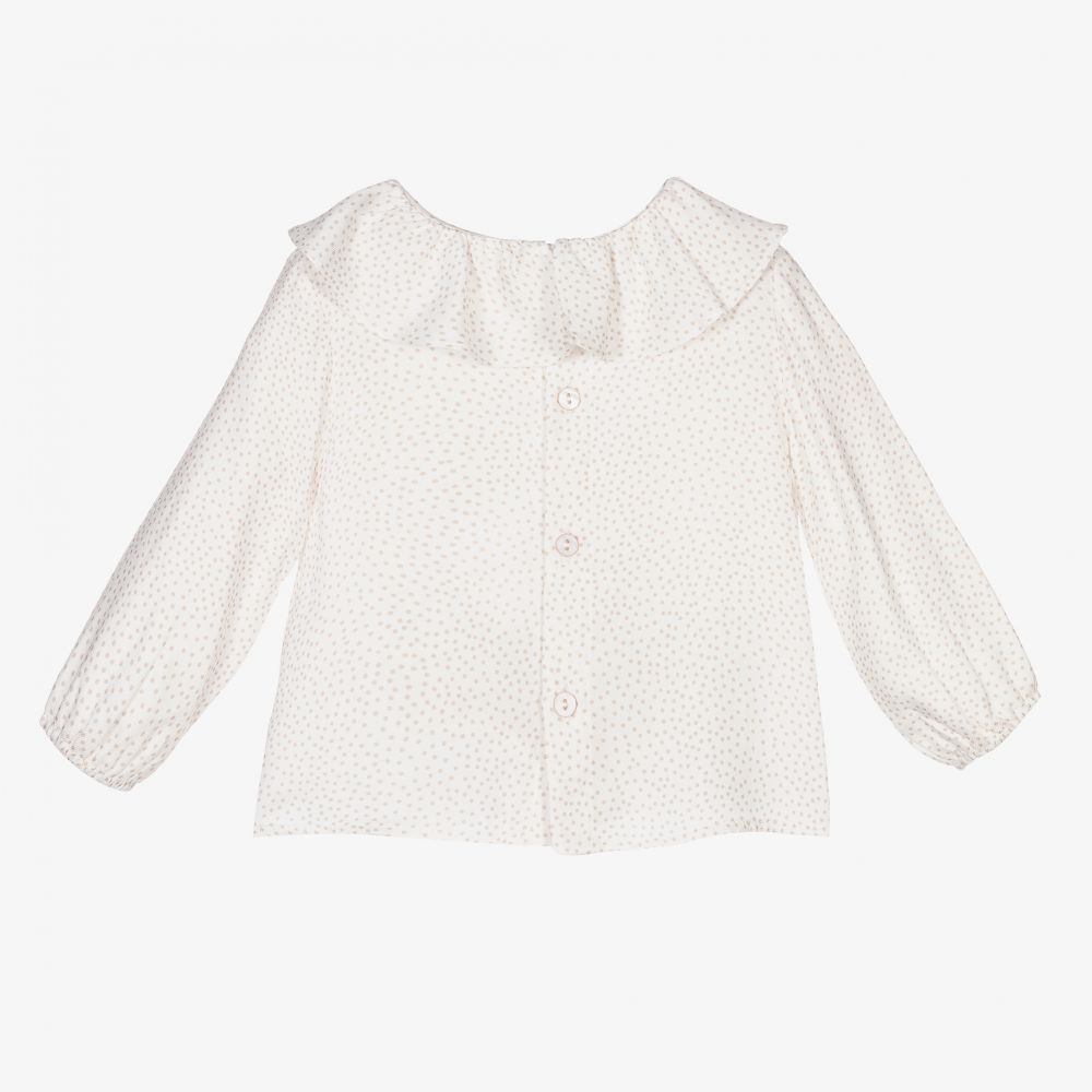 Fina Ejerique-Baby Girls Ivory Cotton Blouse | Childrensalon Outlet