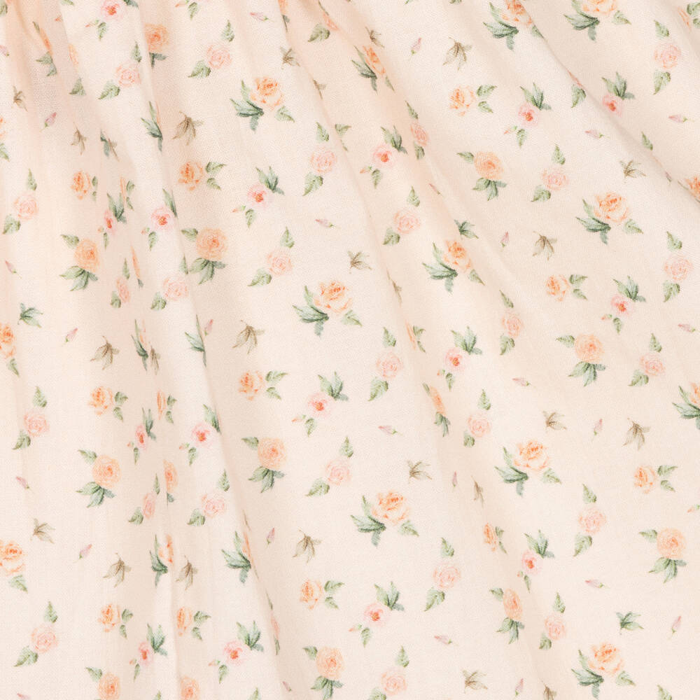 Fina Ejerique-Baby Girls Pink Cotton Floral Dress | Childrensalon Outlet