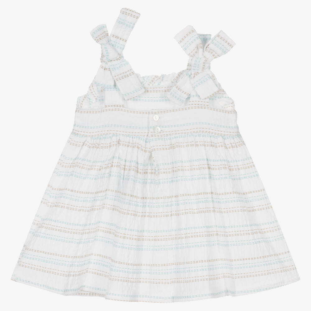 Fina Ejerique-Baby Girls White Cotton Dress | Childrensalon Outlet