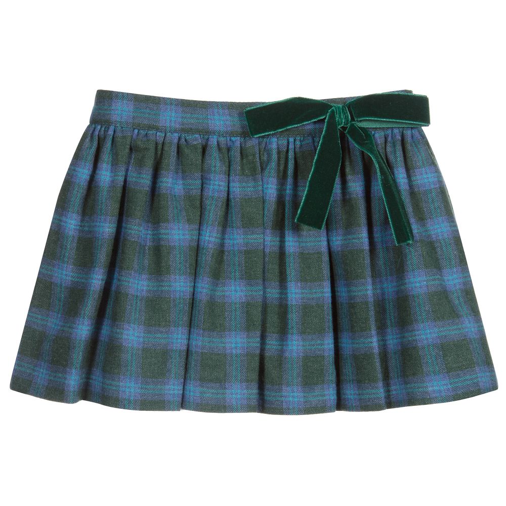 Fina Ejerique - Blue & Green Tartan Skirt | Childrensalon