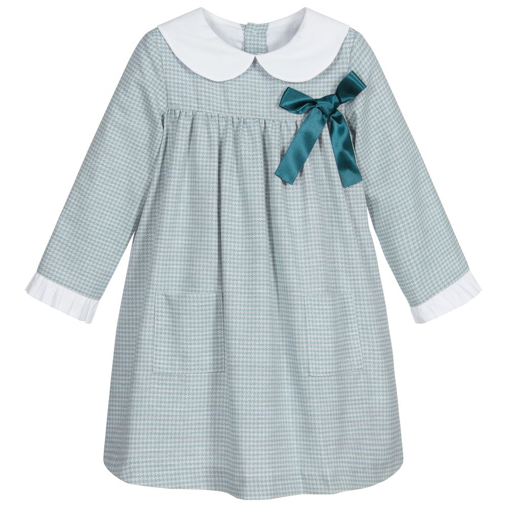 Fina Ejerique - Blue & Grey Polycotton Dress | Childrensalon