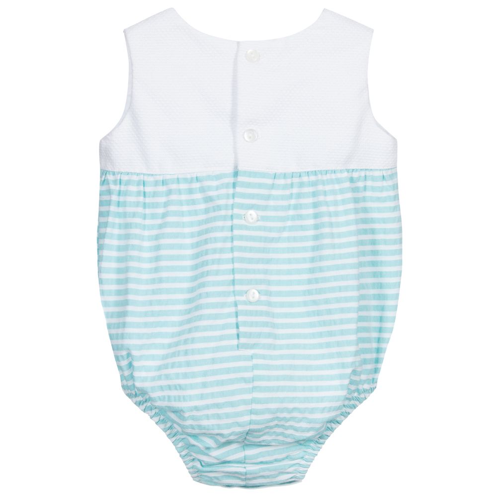 Fina Ejerique-Blue & White Cotton Shortie | Childrensalon Outlet