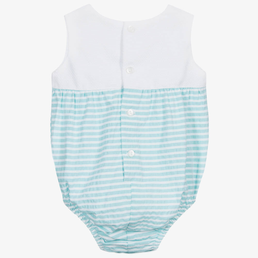 Fina Ejerique-Blue & White Cotton Shortie | Childrensalon Outlet