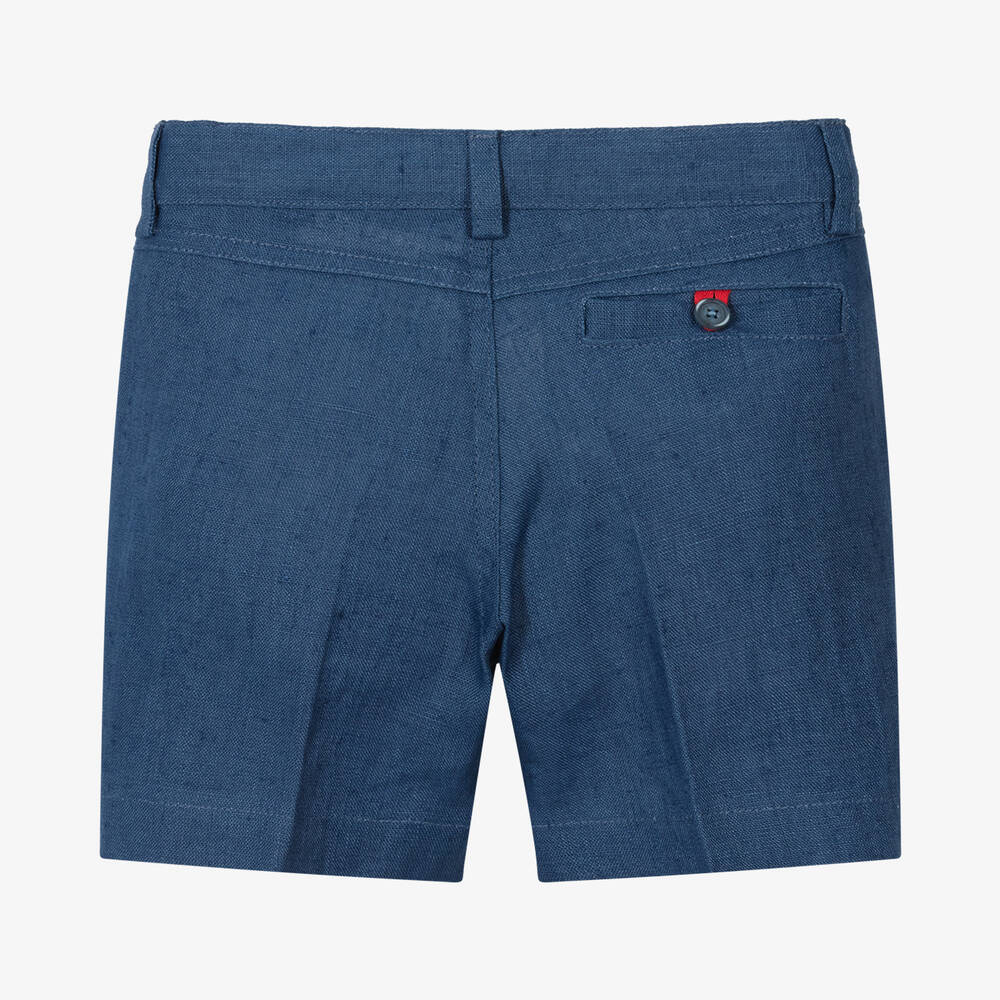 Boys blue linen shorts 2025