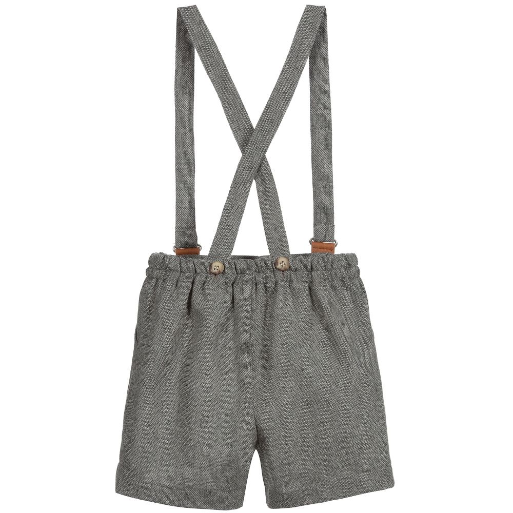 Fina Ejerique Boys Grey Tweed Shorts Childrensalon Outlet