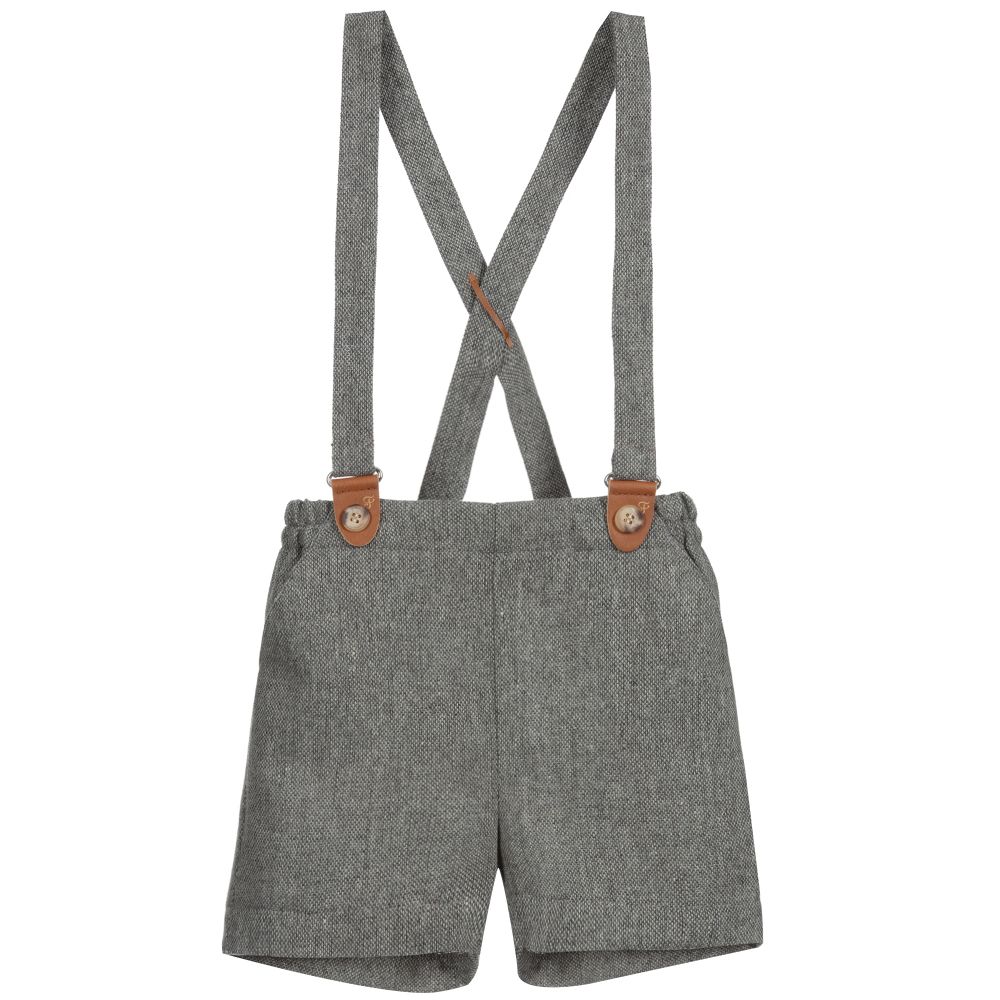 Fina Ejerique Boys Grey Tweed Shorts
