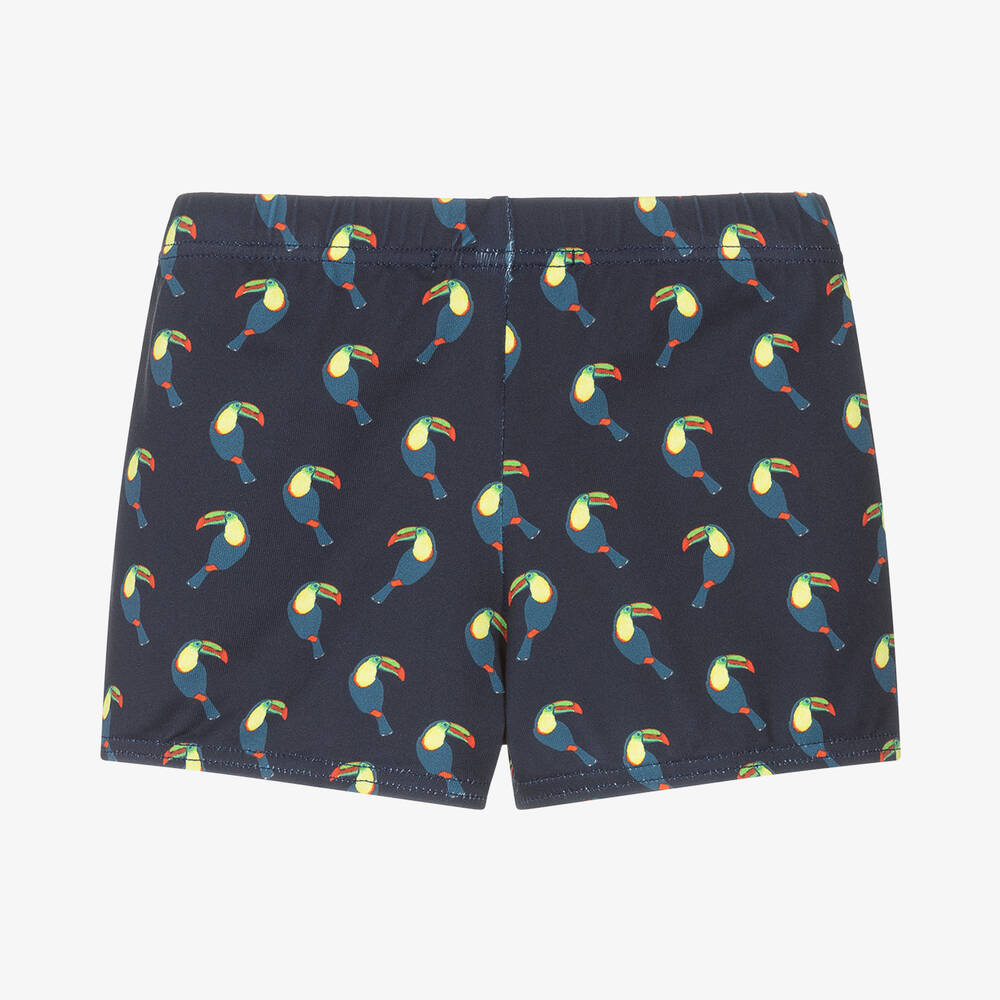 Fina Ejerique-Boys Navy Blue Toucan Swim Shorts | Childrensalon Outlet