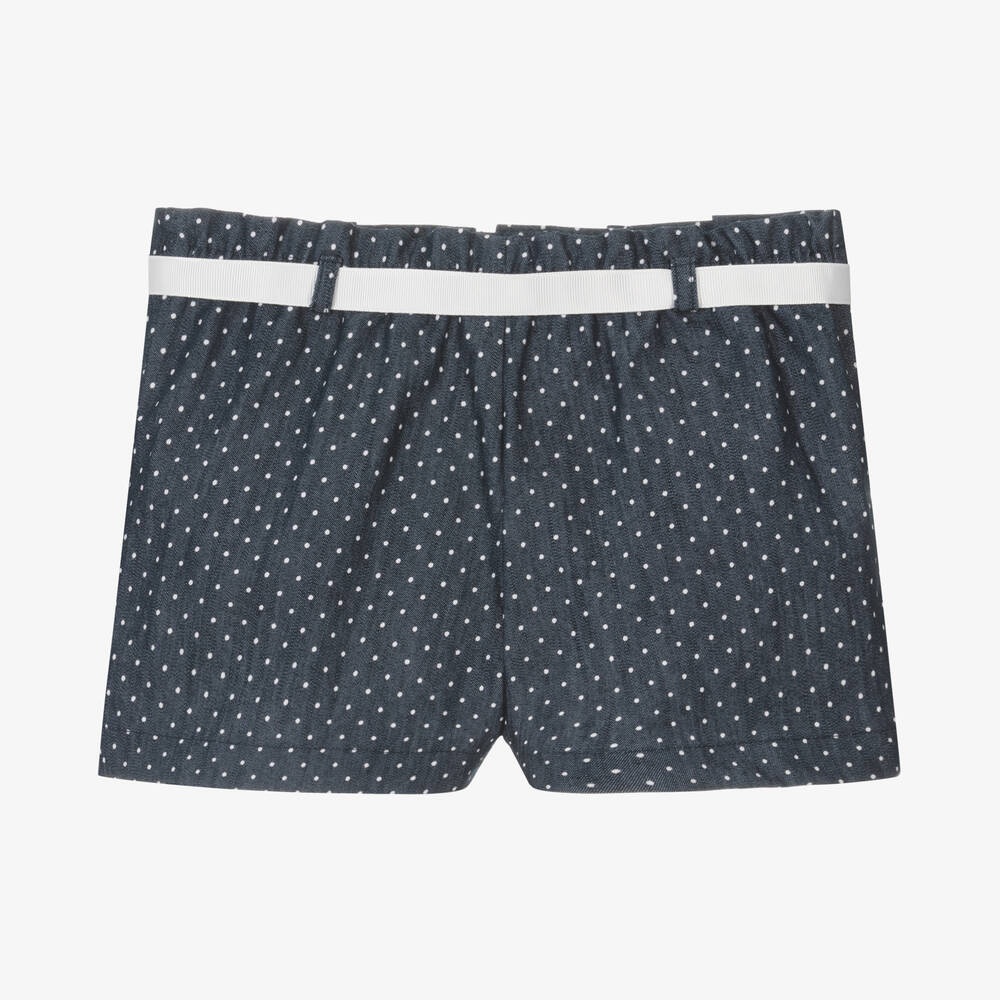 Fina Ejerique-Girls Blue & White Polka Dot Shorts | Childrensalon Outlet