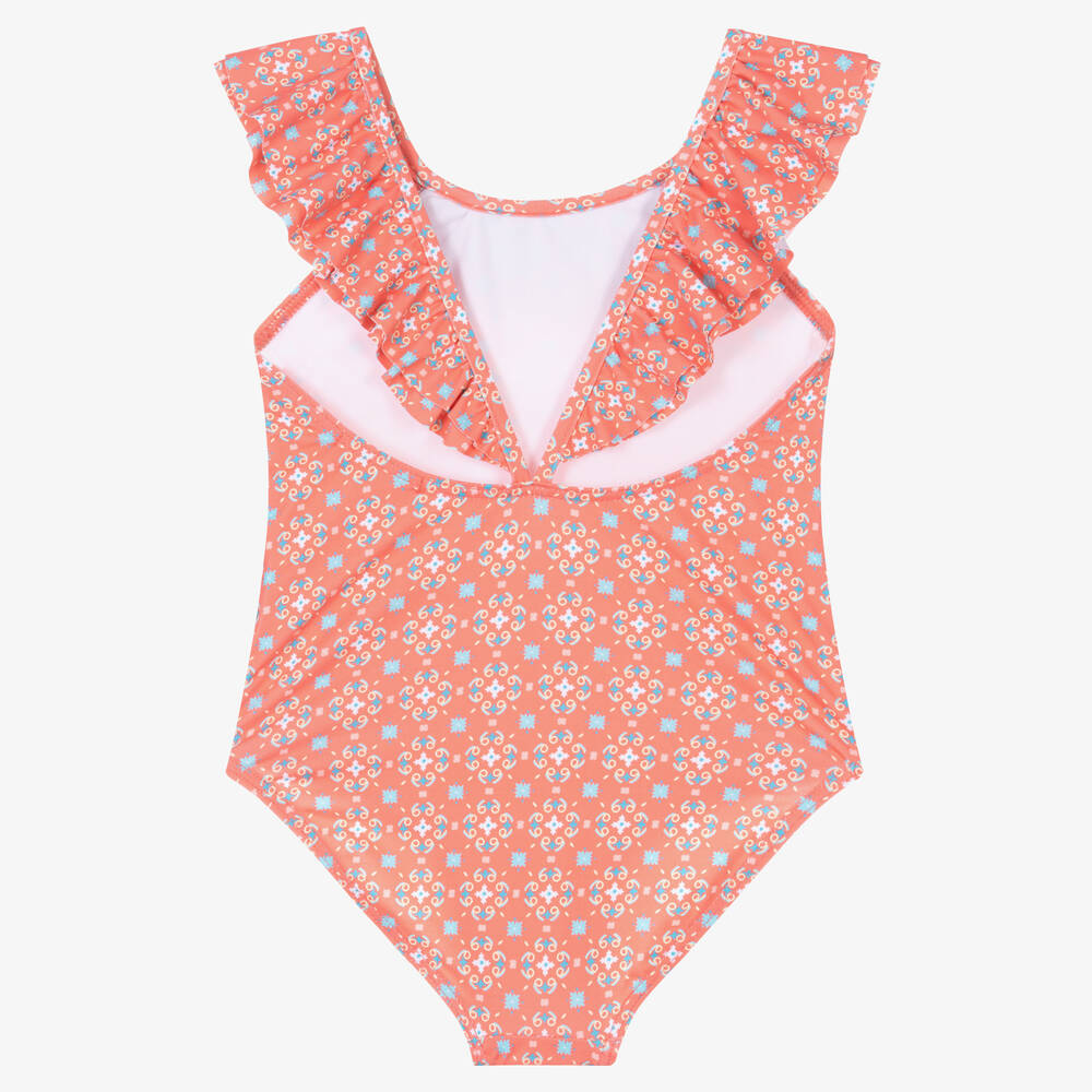 Fina Ejerique - Girls Coral Pink Swimsuit | Childrensalon Outlet
