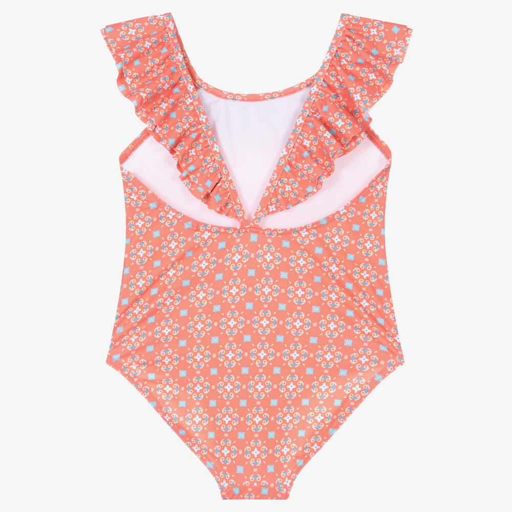 Fina Ejerique-Girls Coral Pink Swimsuit | Childrensalon Outlet