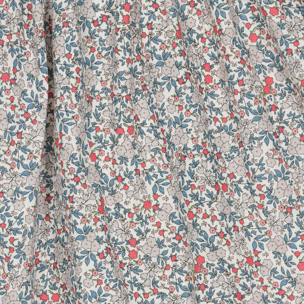 Fina Ejerique-Girls Grey Cotton Floral Dress | Childrensalon Outlet