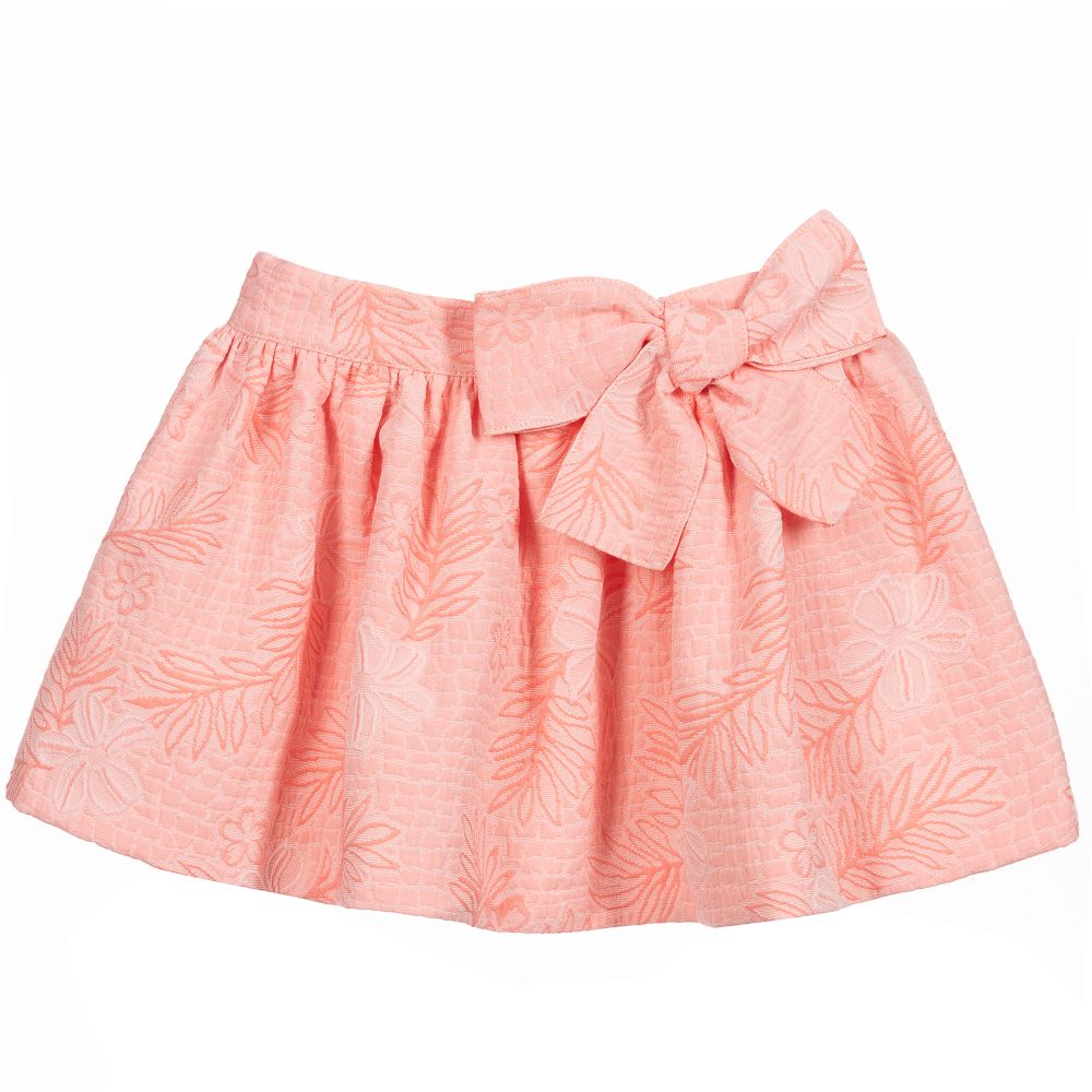 Fina Ejerique - Girls Orange Jacquard Skirt | Childrensalon
