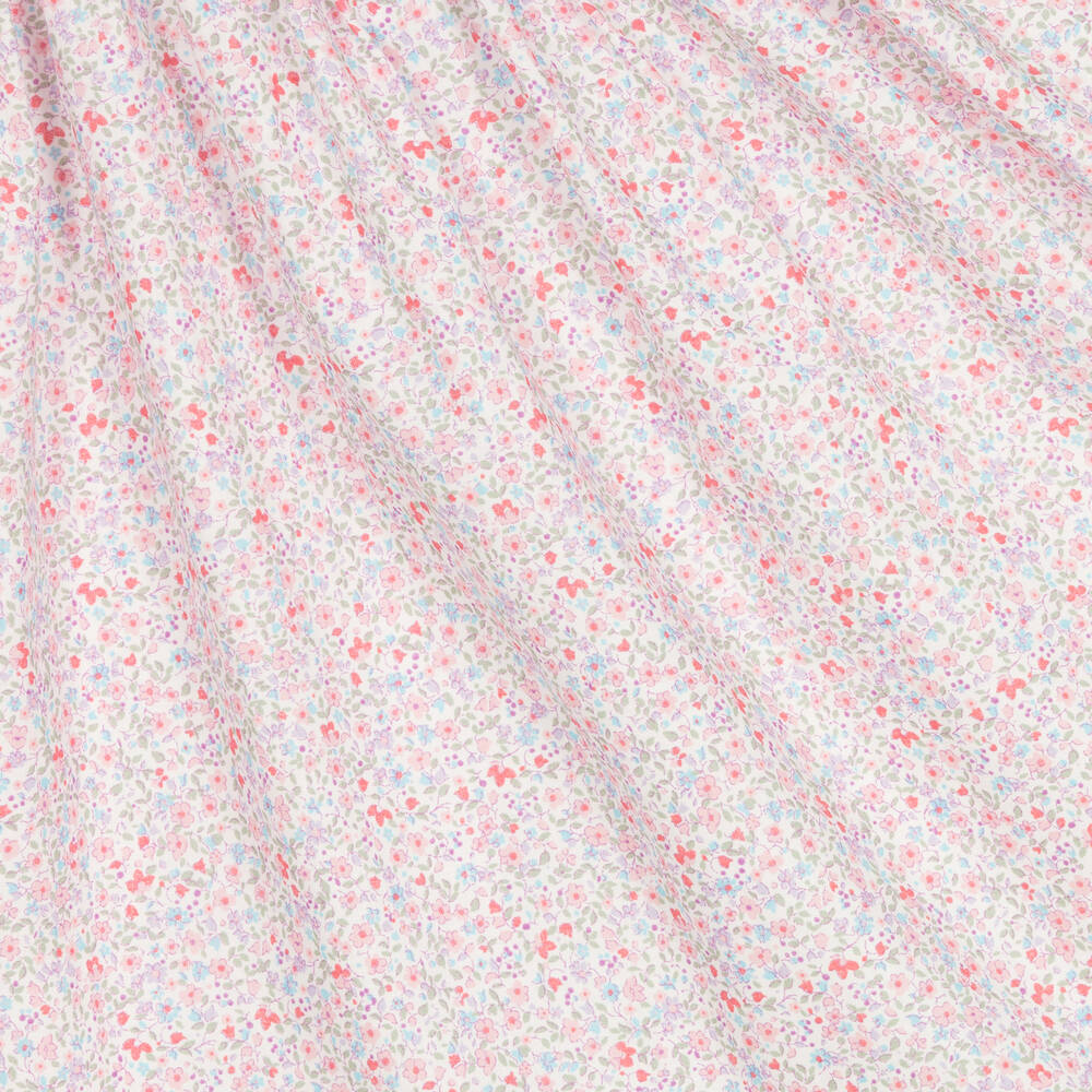 Fina Ejerique-Girls Pink Floral Cotton Pinafore Dress | Childrensalon Outlet