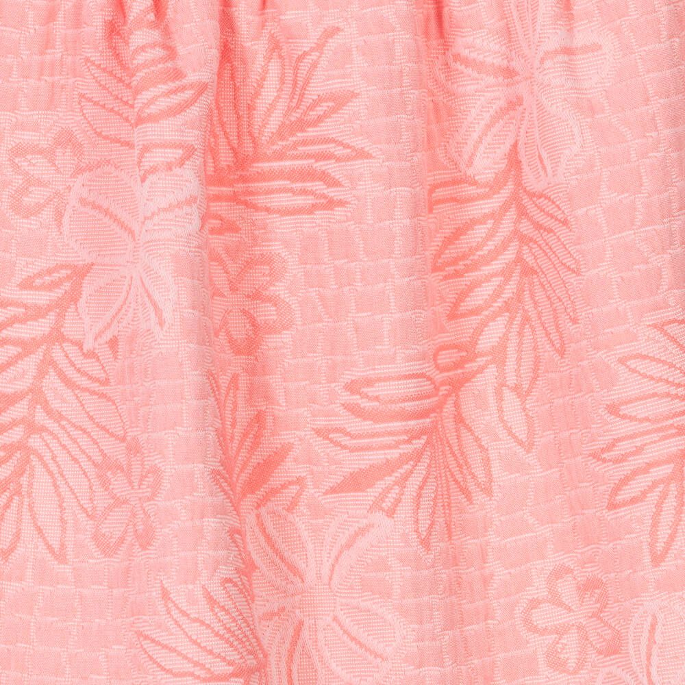 Fina Ejerique-Girls Pink Floral Jacquard Dress  | Childrensalon Outlet