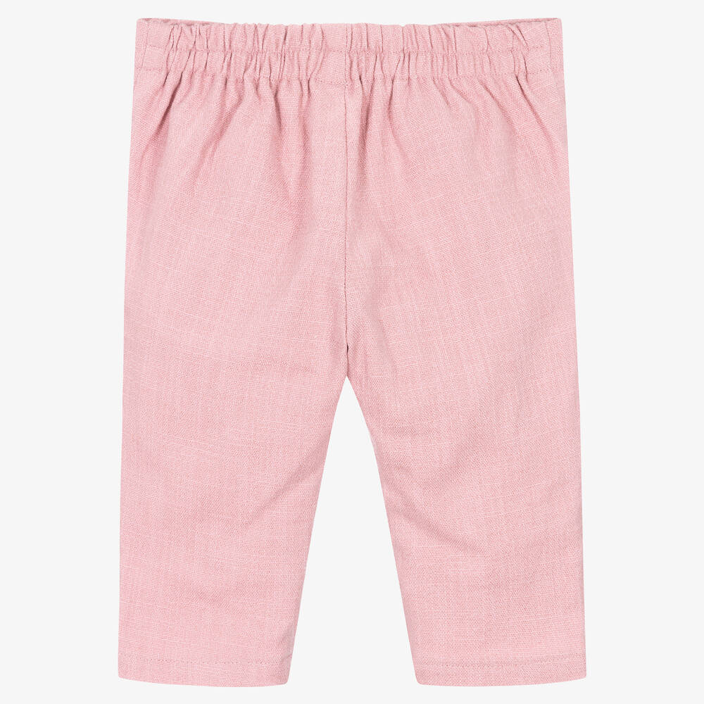 Fina Ejerique-Girls Pink Twill Trousers | Childrensalon Outlet