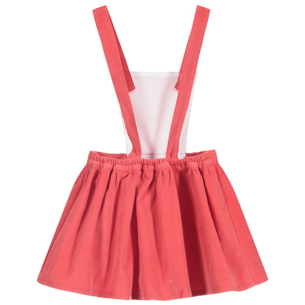 Fina Ejerique-Girls Red Corduroy Dress | Childrensalon Outlet