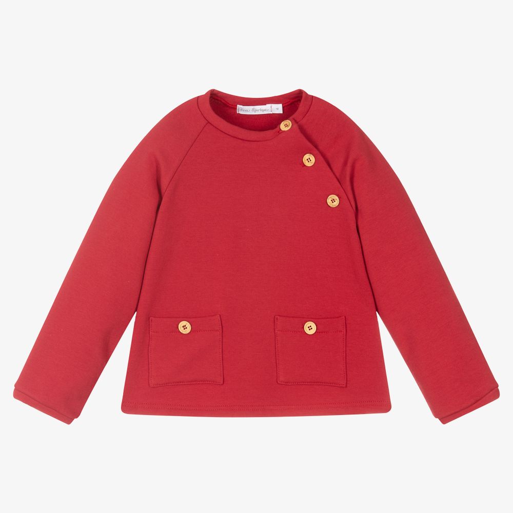 Fina Ejerique - Girls Red CottonTop | Childrensalon